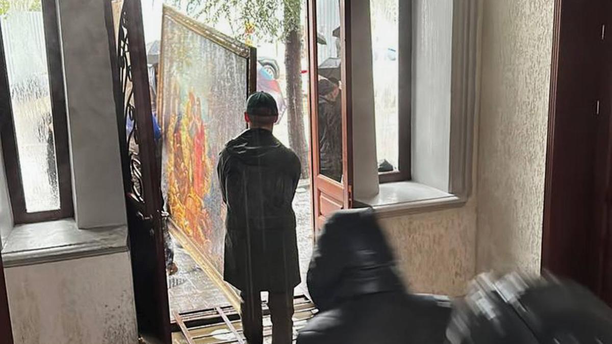 Пожар в галерее в Абхазии