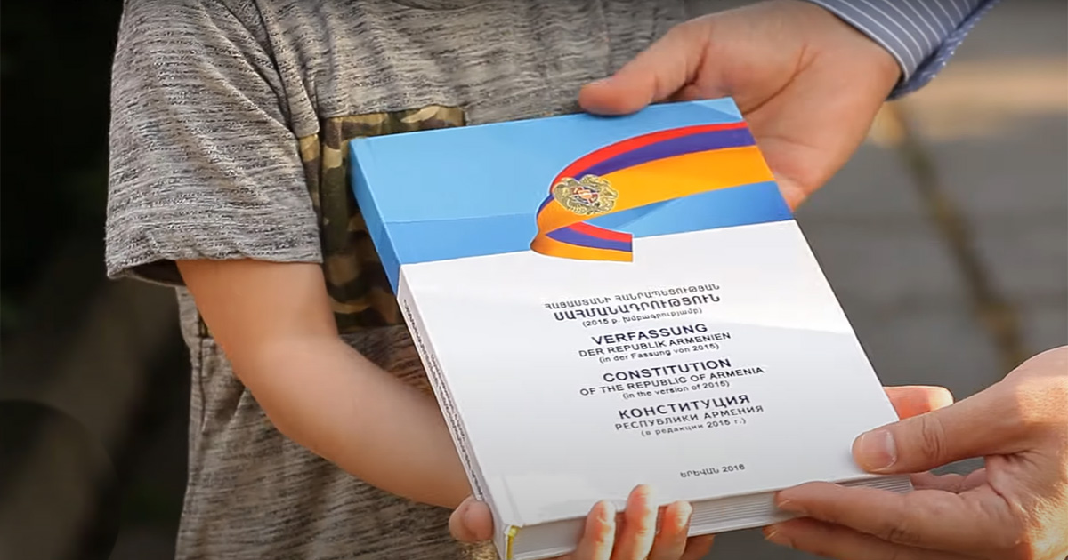 Armenia's new constitution - on Pashinyan's proposal