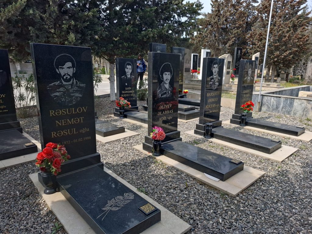 QR codes have been applied to the graves of 46 people, 34 of whom are shehids  Graves with QR Codes in Azerbaijan