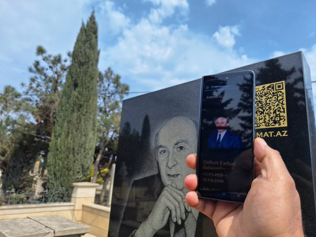 Zaur Guliyev's father was a detective in the Ministry of Internal Affairs working on particularly important cases.  Graves with QR Codes in Azerbaijan