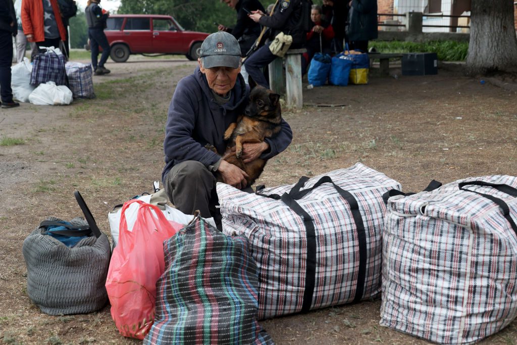 Ukrainian refugees in Europe. 