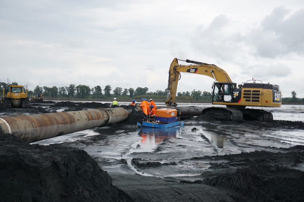 Construction work on Anaklia beach, September 2018