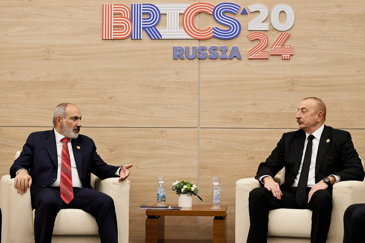 Aliyev and Pashinyan at the BRICS summit