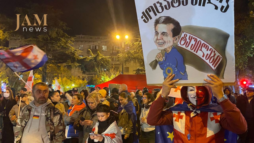 "We will not leave": Opposition paralyzes central Tbilisi demanding new parliamentary elections