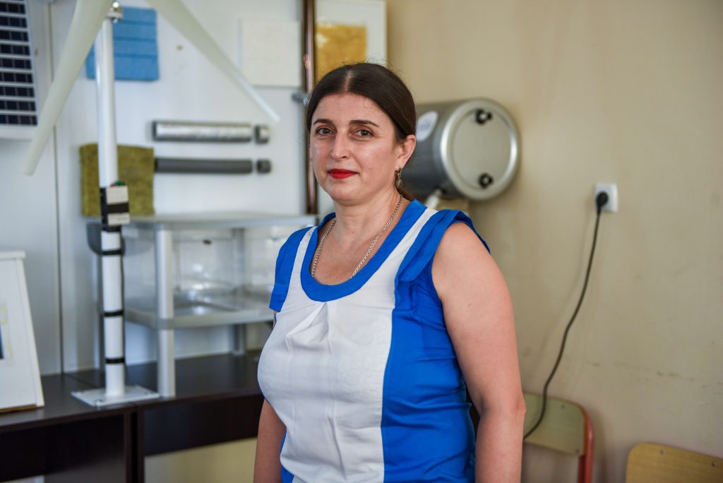 Nana Nikolaishvili, civics teacher at Velistsikhe village school. Photo: Maiko Gagua.