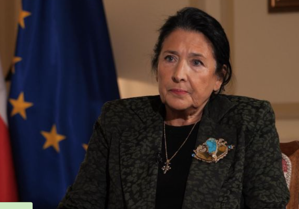 Salome Zourabichvili. Georgian president to stay until new elections