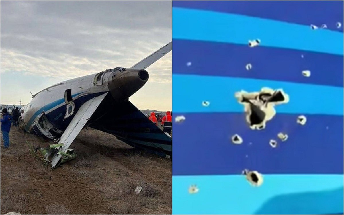 Azerbaijani plane said downed in Russia