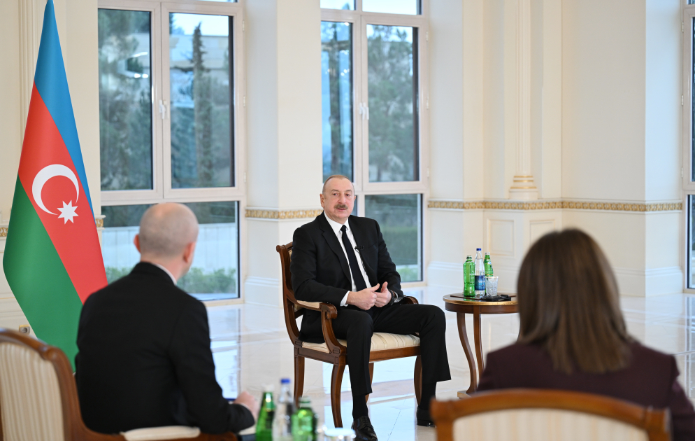 Ilham Aliyev's interview with local TV channels