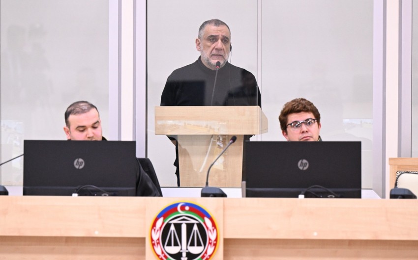 Ruben Vardanyan on trial in Azerbaijan. Photo: AzerTac