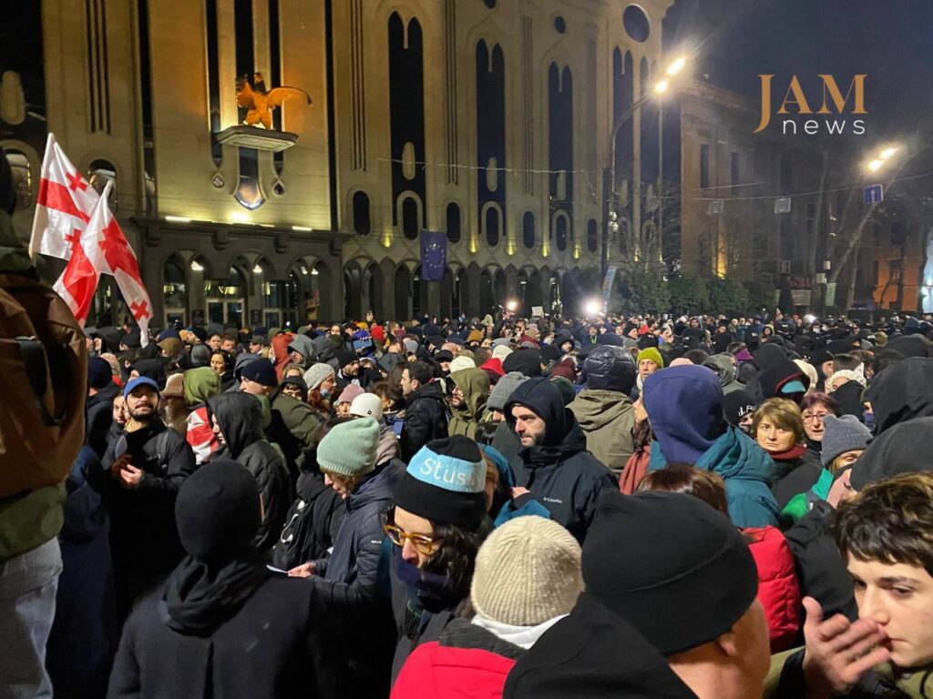 Protest on Rustaveli Avenue – 10 February