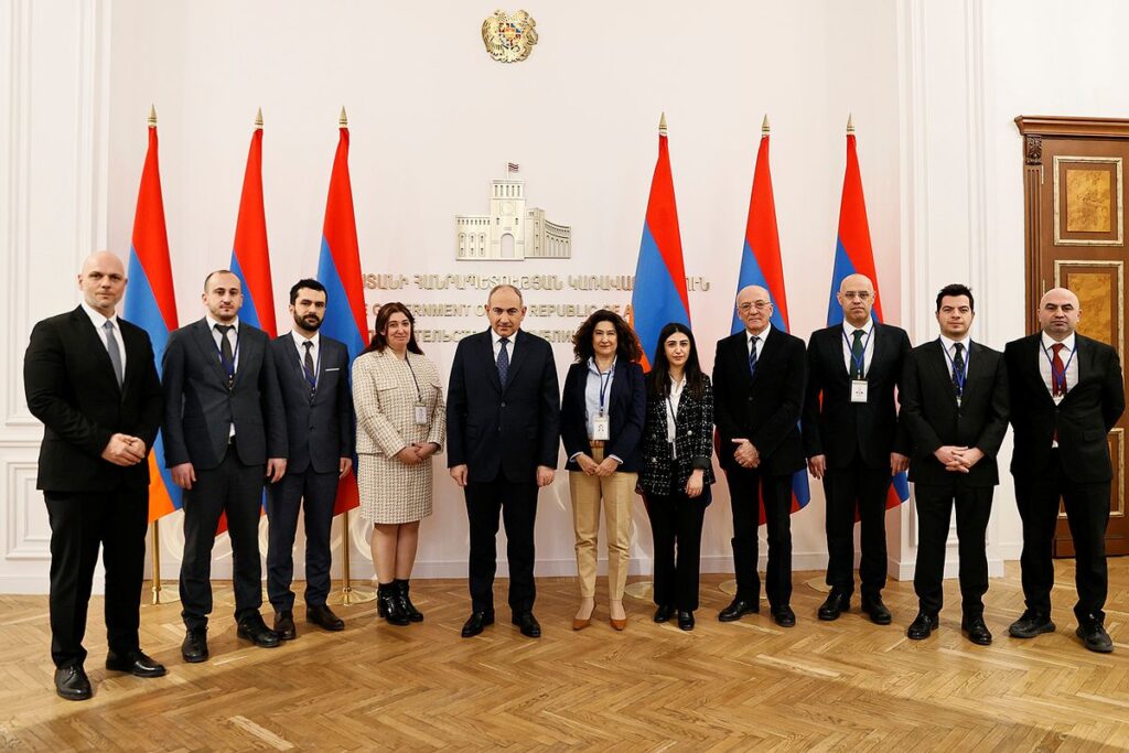 Photo from the Armenian government's press office after the interview.