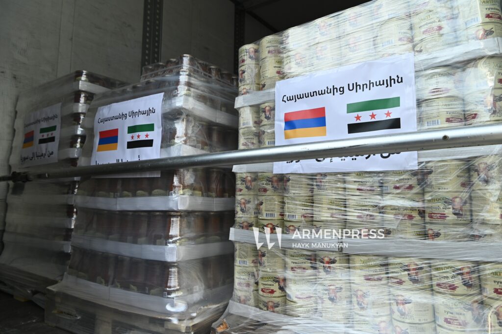 Humanitarian aid sent to Syria via Margara checkpoint