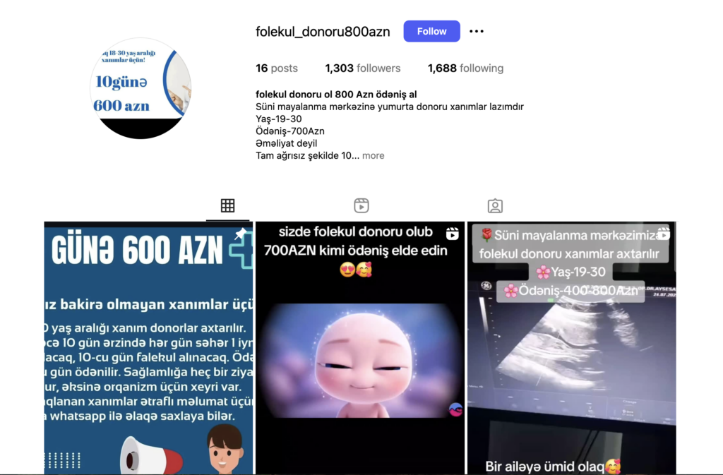 Azərbaycanda yumurta donorluğu