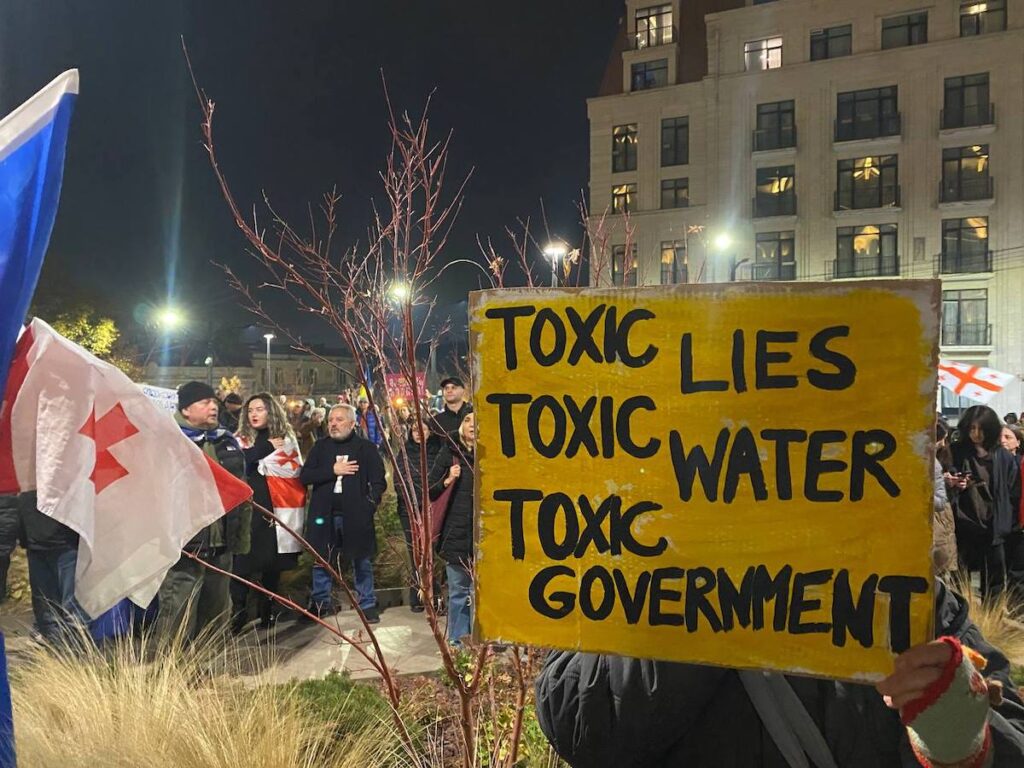 Poison used against protesters in Georgia