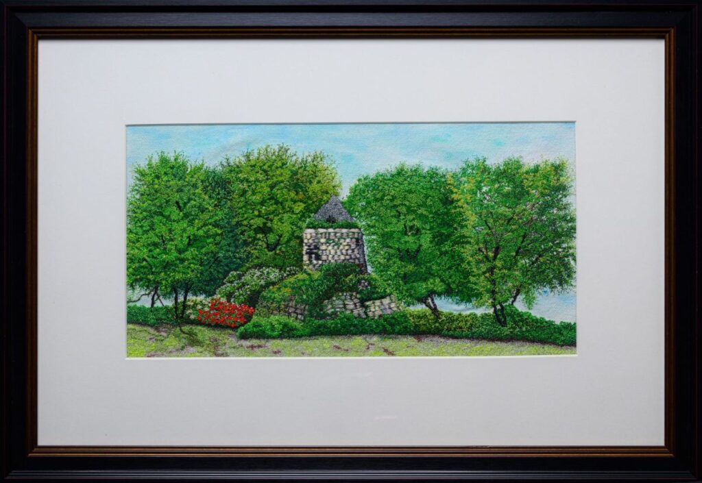 Քրիստինե Խանումյանի ասեղնագործած բնանկարը