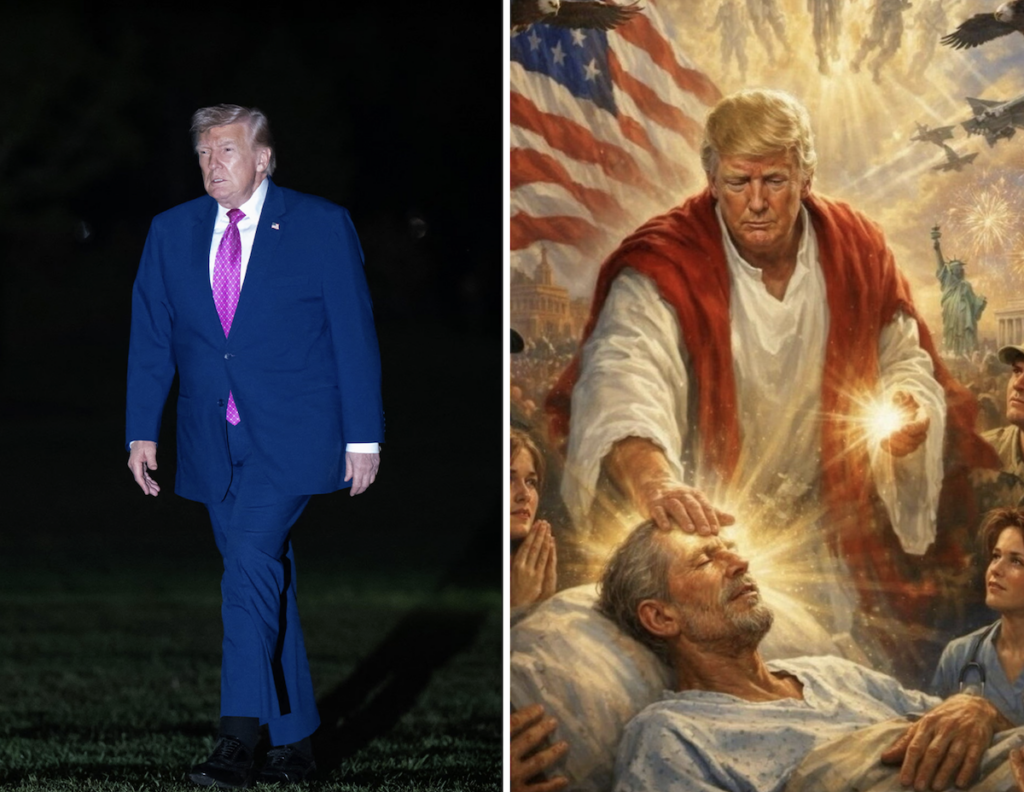 Трамп в образе Христа