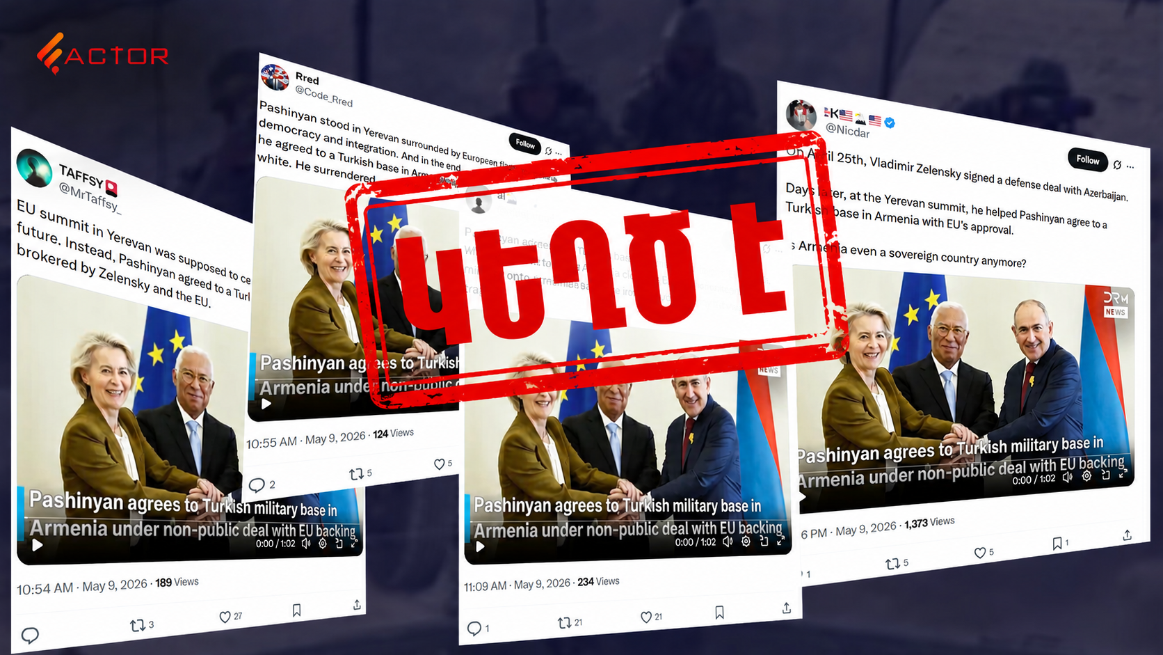 Фейк-ньюс о размещении турецкой военной базы в Армении